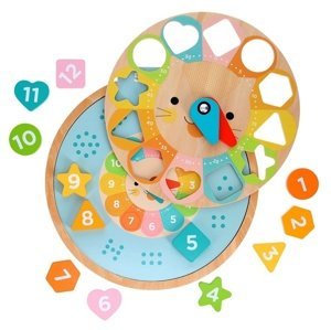 Petit Collage Učební vícejazyčné hodiny + počítání a barvy