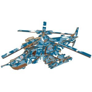 Woodcraft Dřevěné 3D puzzle Bojový vrtulník Black shark