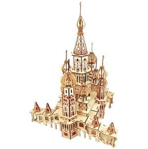 Woodcraft Dřevěné 3D puzzle Chrám Vasila Blaženého přírodní