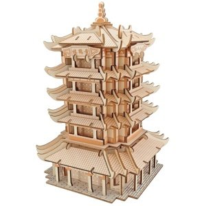 Woodcraft Dřevěné 3D puzzle Yellow Crane Tower