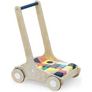 Vilac Dřevěný vozík s barevnými kockami Canopée