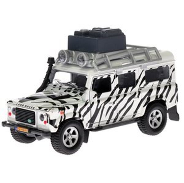 Kids Globe Traffic auto Land Rover safari 14cm kov zpětný chod na baterie/světlo a zvuk