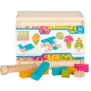 ECO-BRICKS Color dřevěná stavebnice 54 dílků