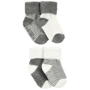 CARTER'S Ponožky Stripes Grey neutrál LBB 4ks NB