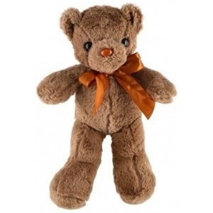 Medvěd/Medvídek s mašlí plyš 30cm hnědý