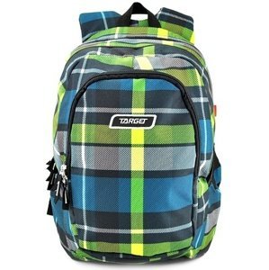 Studentský batoh Target, Zeleno-modrý kostkovaný