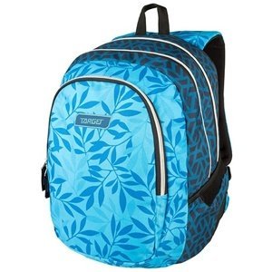 Studentský batoh Target, Modrý s listy