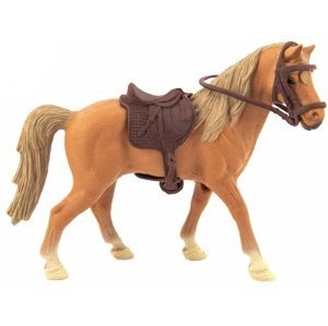 Kůň se sedlem plast 15cm