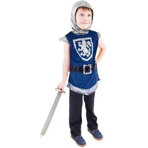 Dětský kostým rytíř s erbem, modrý (M)