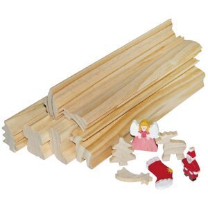 EDUPLAY Vánoce dřevěné motivy sada 6 kusů
