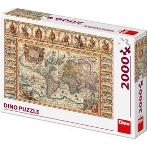 Dino HISTORICKÁ MAPA SVĚTA 2000 Puzzle