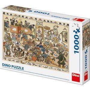 Dino JOSEF LADA: bitva v hospodě 1000 Puzzle