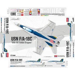 Model Kit letadlo 12564 - USN F / A-18C "VFA-192 Golden Dragons" (1:72)