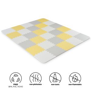 Podložka pěnová puzzle Luno 150x180 cm Yellow Kinderkraft 2020