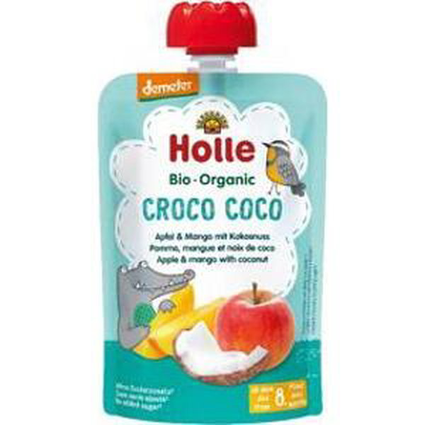 Hollis Croco Coco Bio ovocné pyré jablko, mango, kokos, 100 g (8 m +)