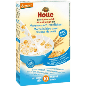 HOLLE Organické Junior vícezrnné müsli s kukuřičnými lupínky, 250 g