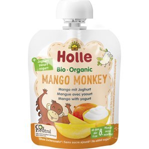 HOLLE BIO Mango monkey - dětské ovocné pyré s jogurtem