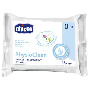 CHICCO Ubrousky vlhčené Physioclean na čištění noštěku 16 ks 0m+