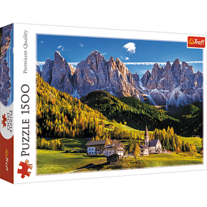 Trefl Puzzle 1500 - Údolí Val di Funes, Dolomity, Itálie