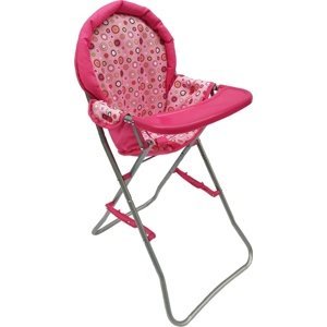 Jídelní židle - růžová s tečkami