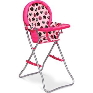 Jídelní židle - růžová s kolečky