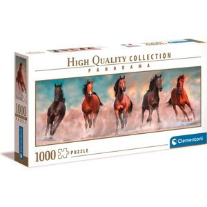 Clementoni - Puzzle Panorama 1000 Koně