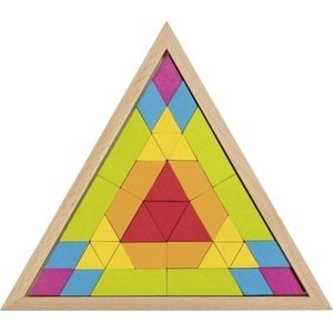 Dřevěné mozaikové puzzle Trojúhelník