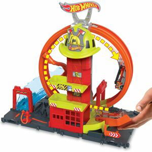 Mattel Hot Wheels City super hasičská stanice se smyčkou