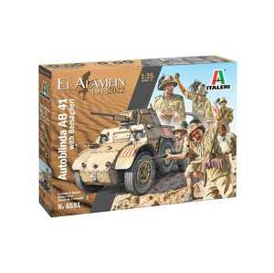 Model Kit military 6591 - AB 41 with Bersaglieri Italian Infantry (1:35)