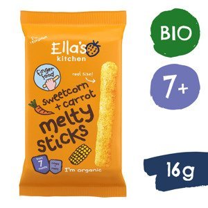 Ella's Kitchen BIO Křupavé tyčinky s kukuřičkou a mrkví (16 g)