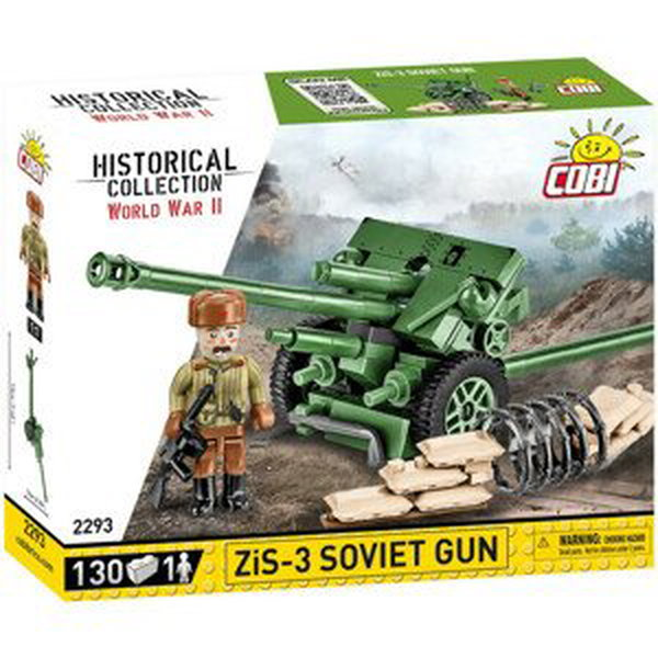 Cobi 2293 II WW ZiS 3 Sovět gun, 1:35, 130 k, 1 f