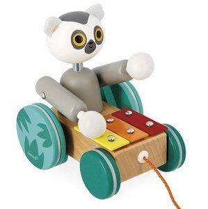 Janod Tahací hračka Lemur se xylofonem Tropik