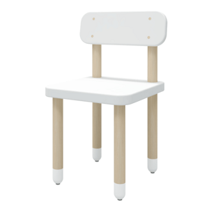 Flexa Dřevěná židle s opěradlem pro děti bílá Dots