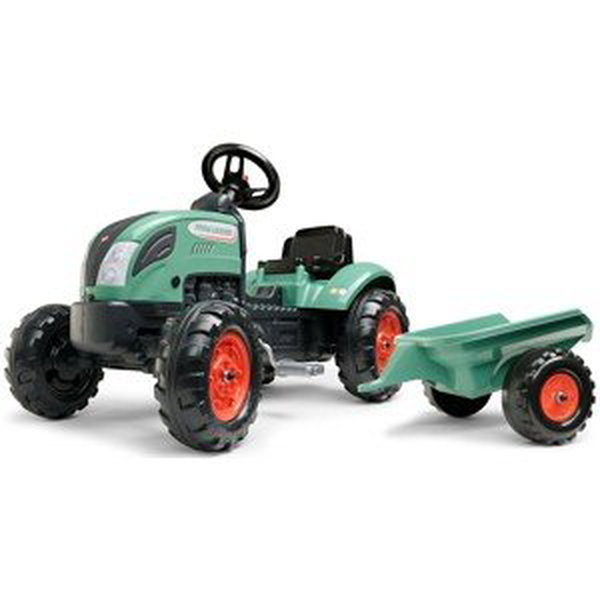 Falk šlapací traktor FARM LANDER 2054L s přívěsem - zelený