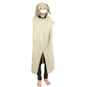 Cozy Noxxiez BL801 Zajíc-hřejivá deka s kapucí se zvířátkem a tlapkovými kapsami