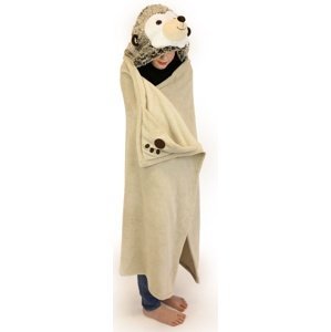 Cozy Noxxiez BL810 Ježek - hřejivá deka s kapucí se zvířátkem a tlapkovými kapsami