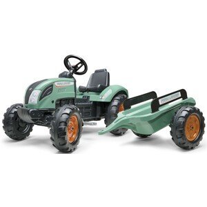 FALK Šlapací traktor 1054AB - Farm Lander s vlečkou - zelený