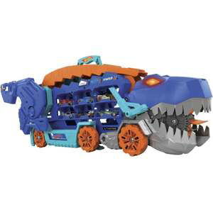 Mattel Hot Wheels City T-rex tahač se světly a zvuky