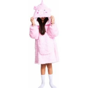 Cozy Noxxiez CH325 Jednorožec - hřejivá televizní mikinová deka s kapucí pro děti 7-12 let