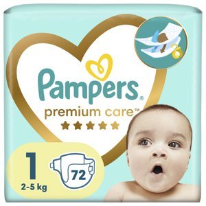PAMPERS Premium Care Plenky jednorázové 1 (2-5 kg) 72 ks