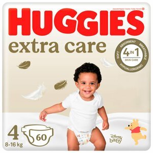 HUGGIES®Extra care Plenky jednorázové 4 (8-14 kg) 60 ks