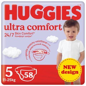 HUGGIES® Plenky jednorázové Ultra Comfort Mega 5 (11-25 ks) 58 ks
