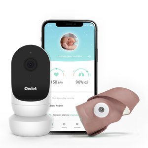 OWLET Ponožka inteligentní Owlet Smart Sock 3 a kamera Owlet Cam 2 Dusty rose
