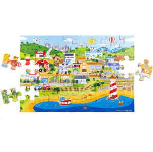 Bigjigs Toys Podlahové puzzle Město 48 dílků