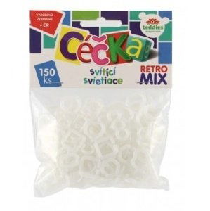 Céčka svítící 150 ks retro mix plast v sáčku