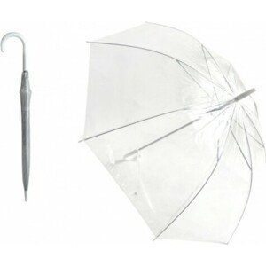 Deštník průhledný bílý svatební