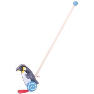 Bigjigs Baby Dřevěný tučňák na tyči