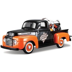 Maisto - Harley-Davidson Custom, 1948 Ford F-1 Pick up + 1958 FLH Duo Glide, 1:24