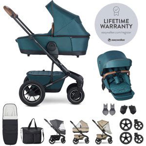 EASYWALKER Set XXL kočárek kombinovaný Harvey5 Air Premium Jade Green s příslušenstvím