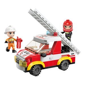 Qman Mine City Fire Line W12011-3 Auto s žebříkem